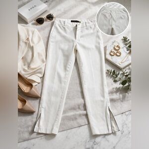 AREA White Tailored Ankle Pants Size 6
